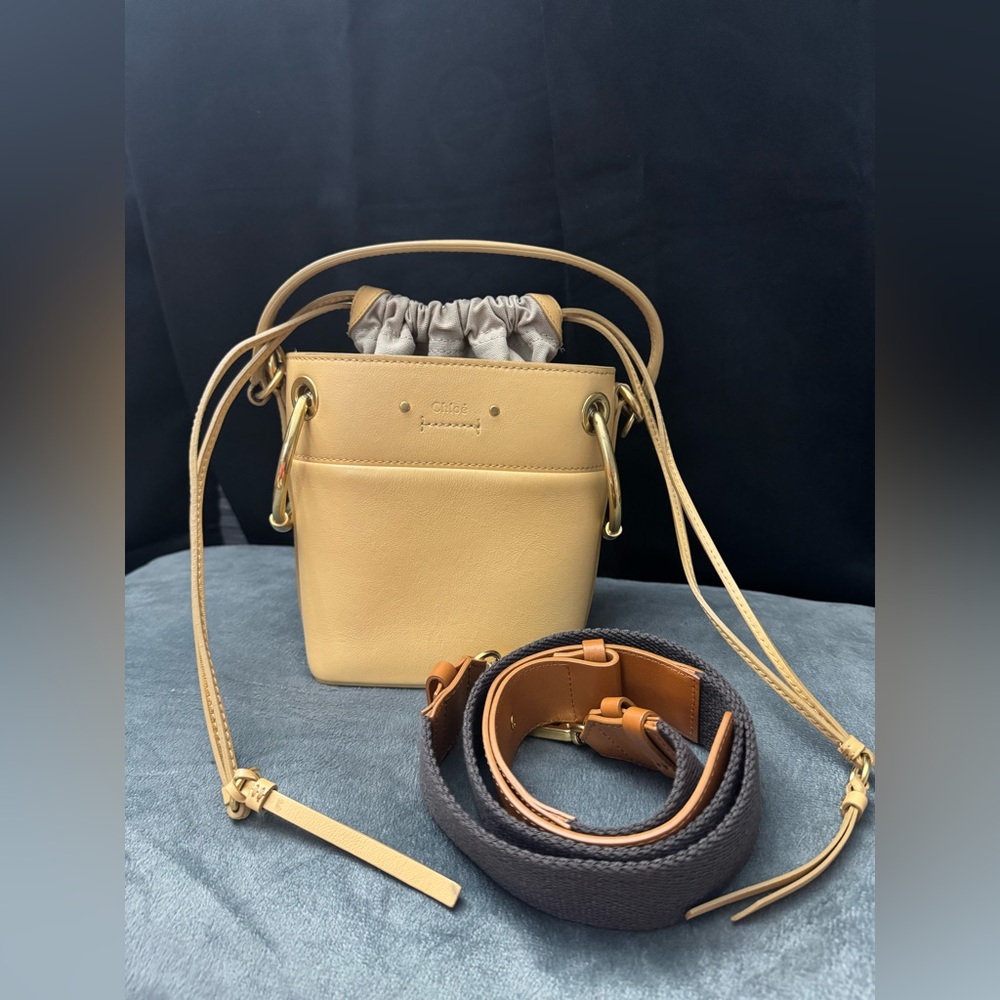 Chloe Leather Mini Bucket Bag